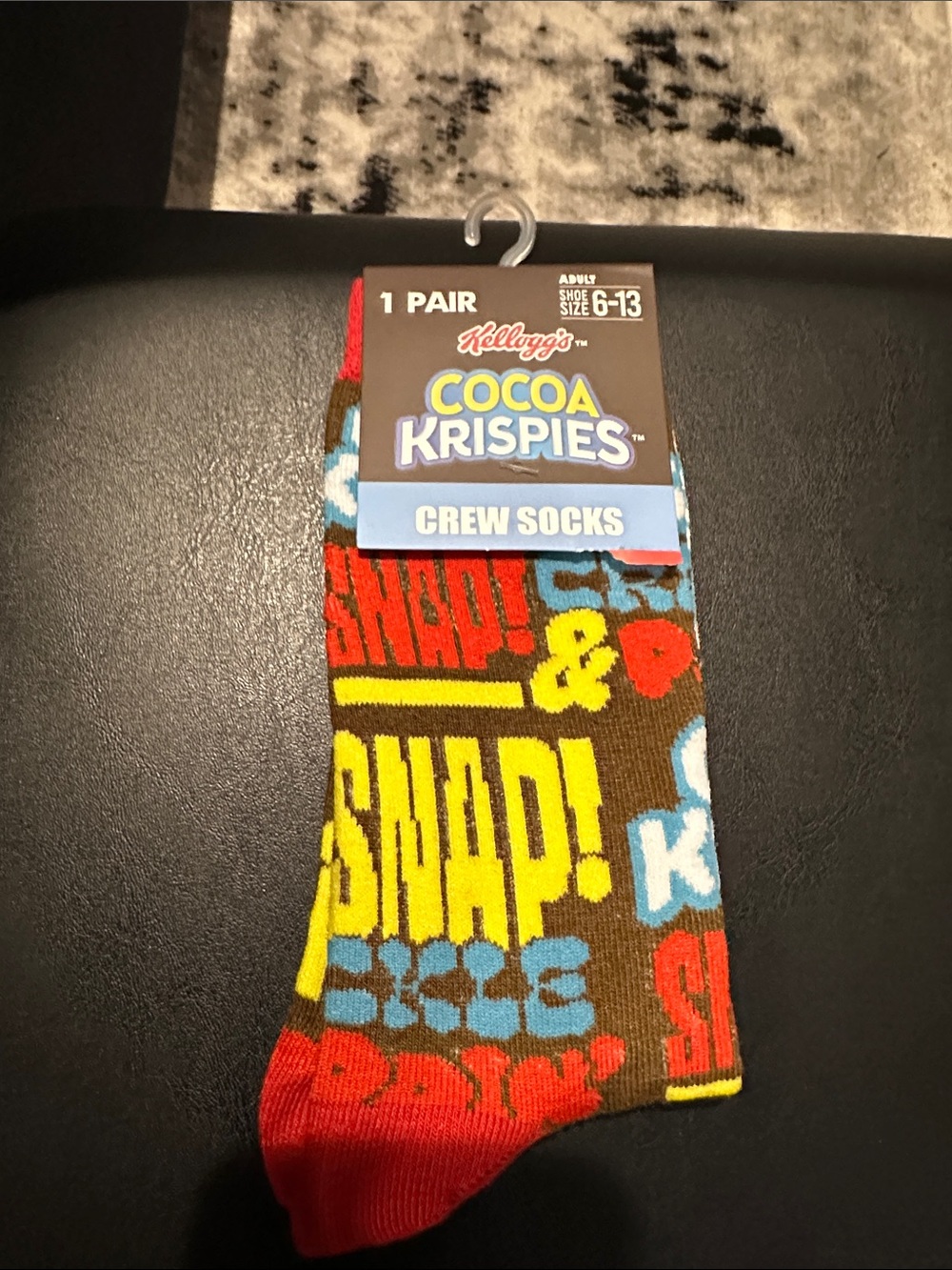 Cocoa Krispies unisex Crew Socks - Brown/Red/Yellow